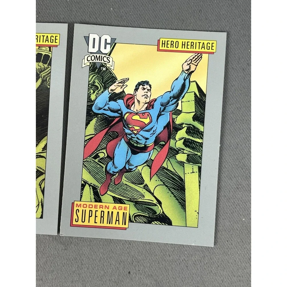 1991 DC Comic Cards SUPERMAN Hero Heritage Set‎ Of 3